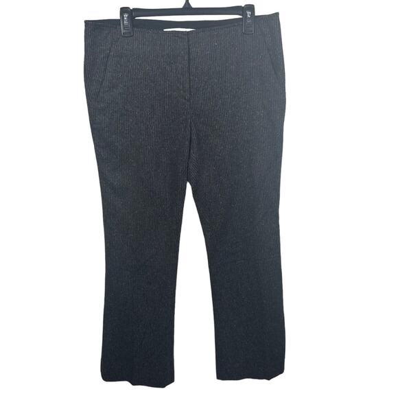 Veronica Beard Size 10 Dark Gray Donegal Tweed Wool Silk Blend Pants Slacks
